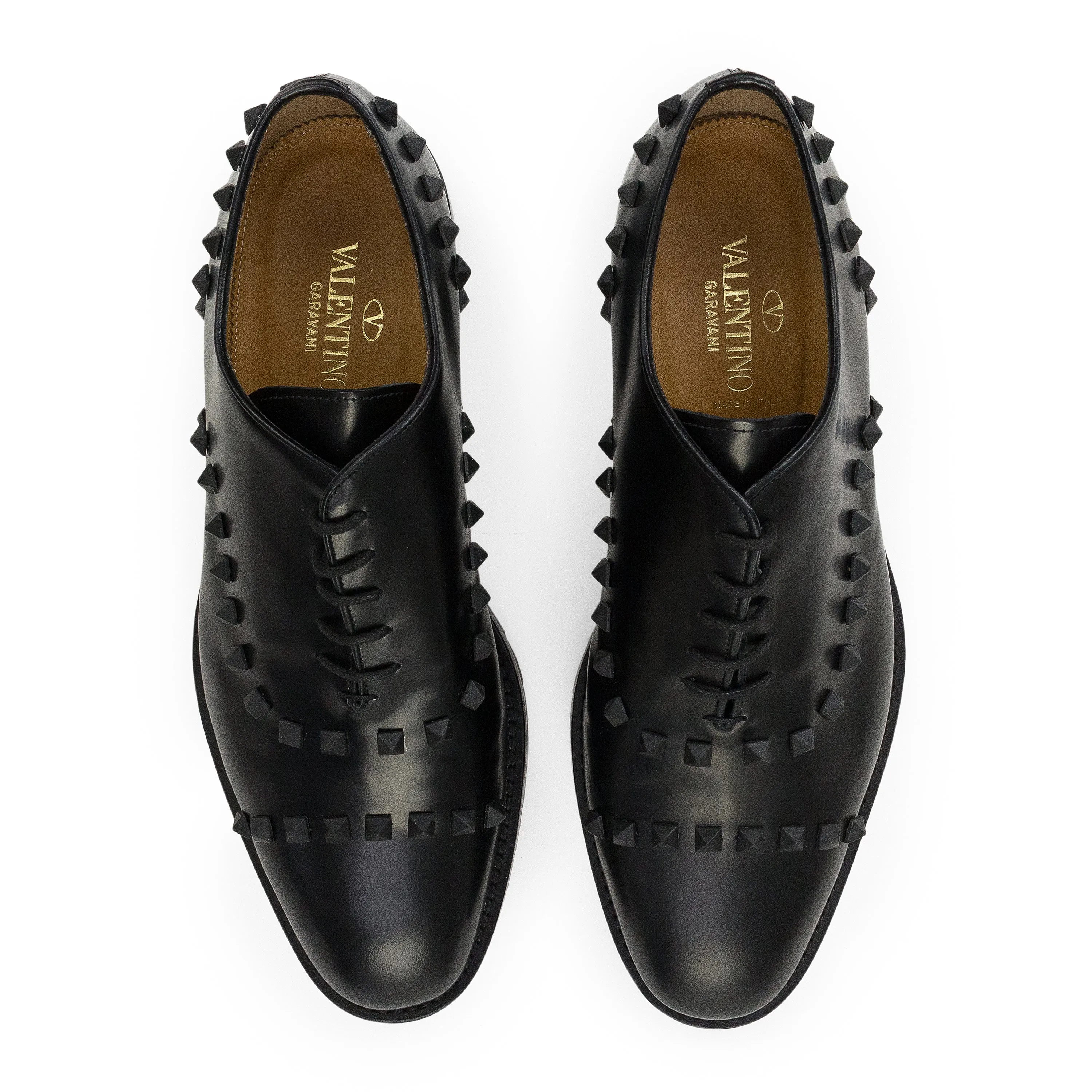 BLACK ROCKSTUD OXFORDS