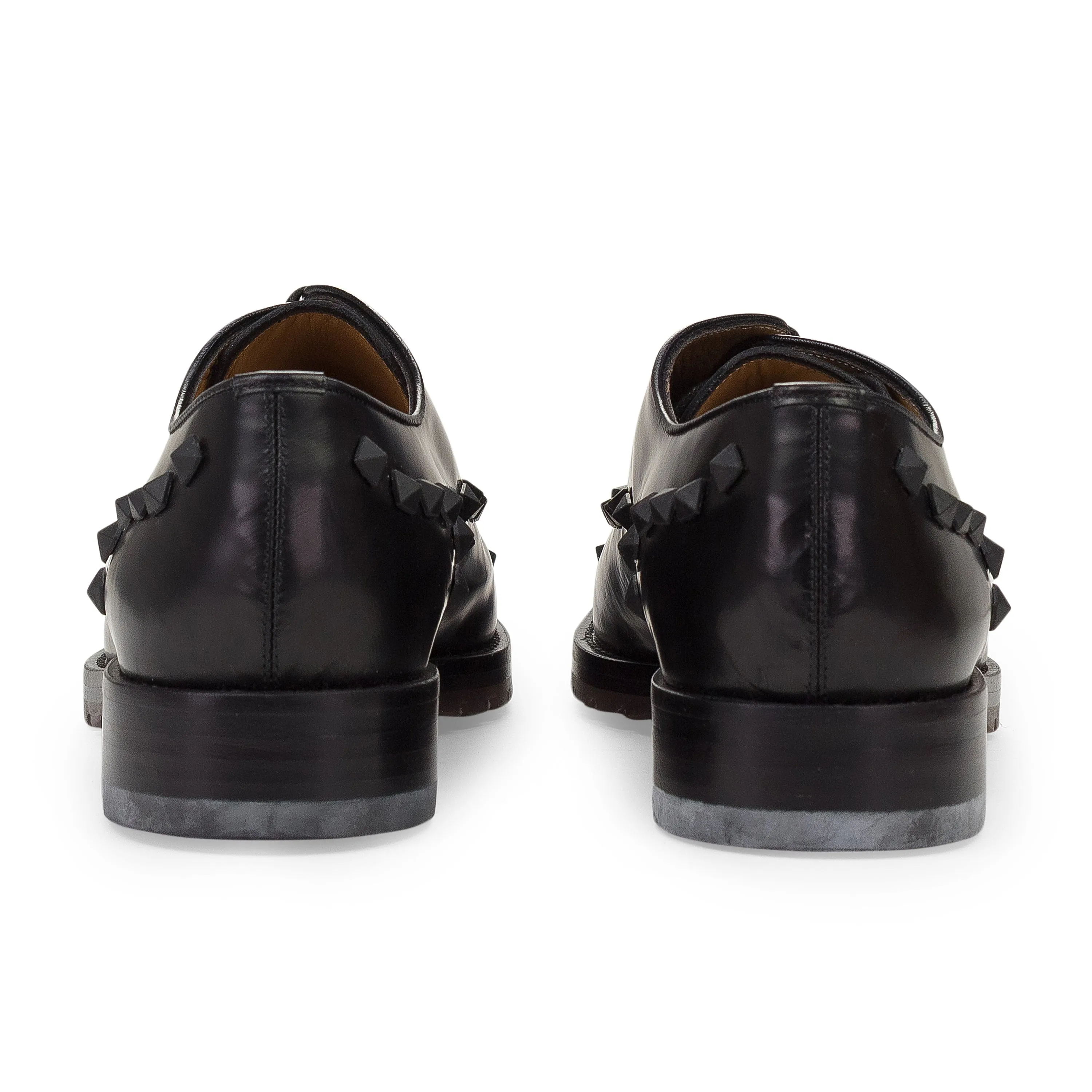BLACK ROCKSTUD OXFORDS