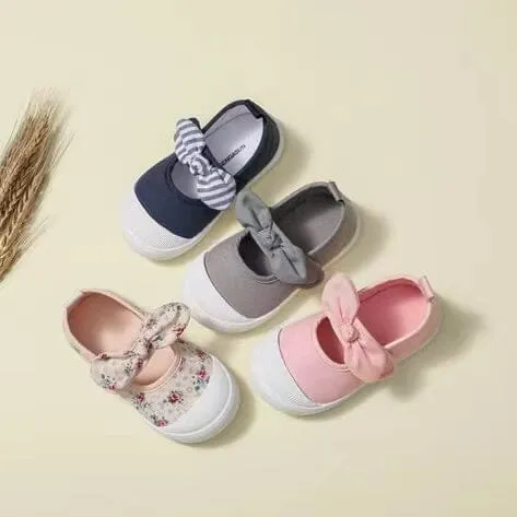 Bow Knot Canvas Princess Shoes