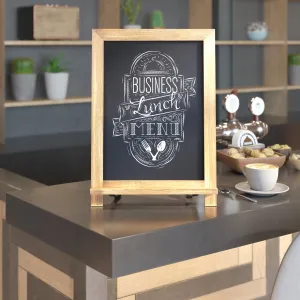 Canterbury 12" x 17" Torched Wood Tabletop Magnetic Chalkboards with Metal Scrolled Legs, Hanging Wall Chalkboards, Countertop Memo Boards, Set of 10