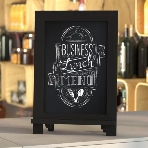 Canterbury 9.5" x 14" Black Tabletop Magnetic Chalkboards with Metal Scrolled Legs, Hanging Wall Chalkboards, Countertop Memo Boards, Set of 10