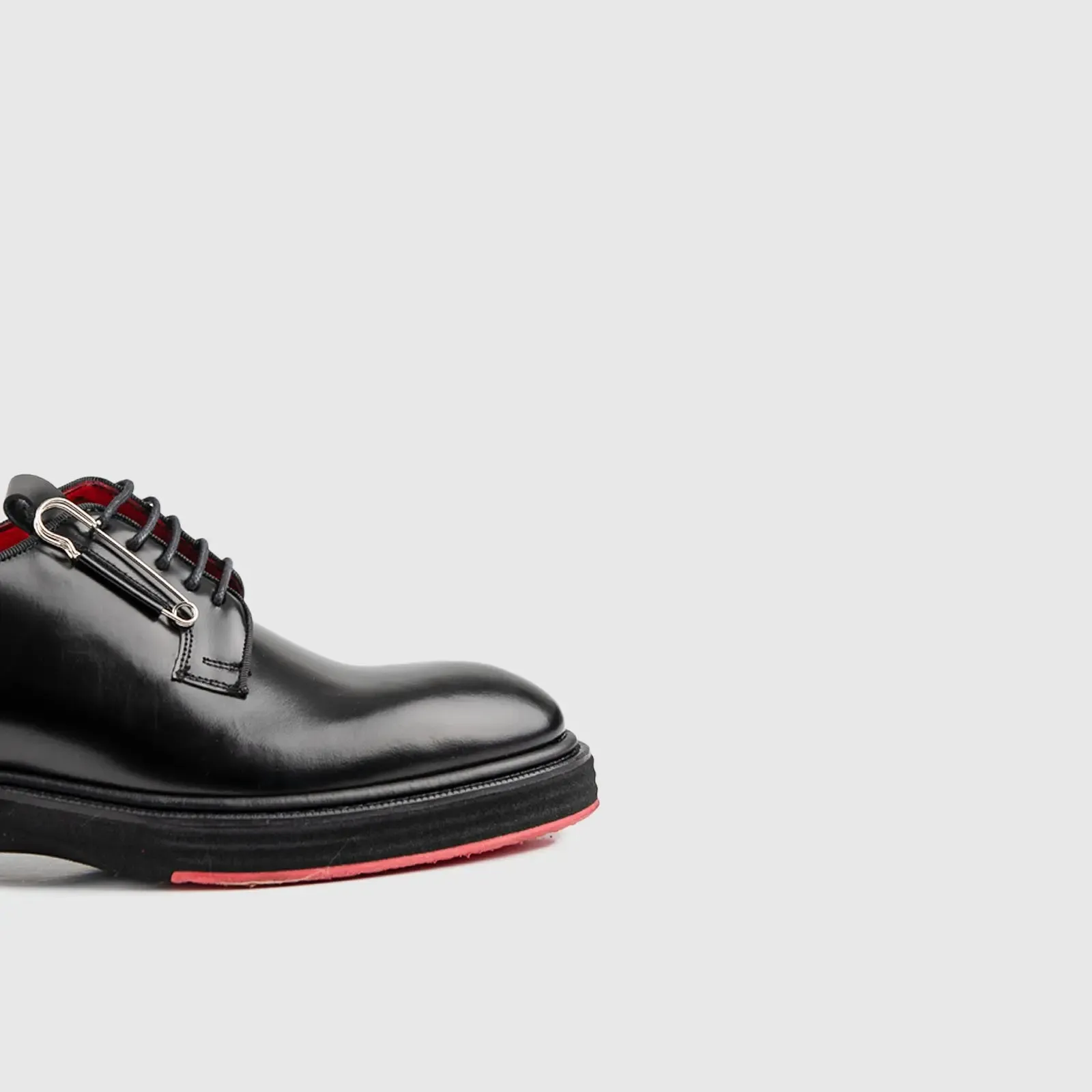 Chunky Sole Dress Oxfords Black Hi Shine 0218