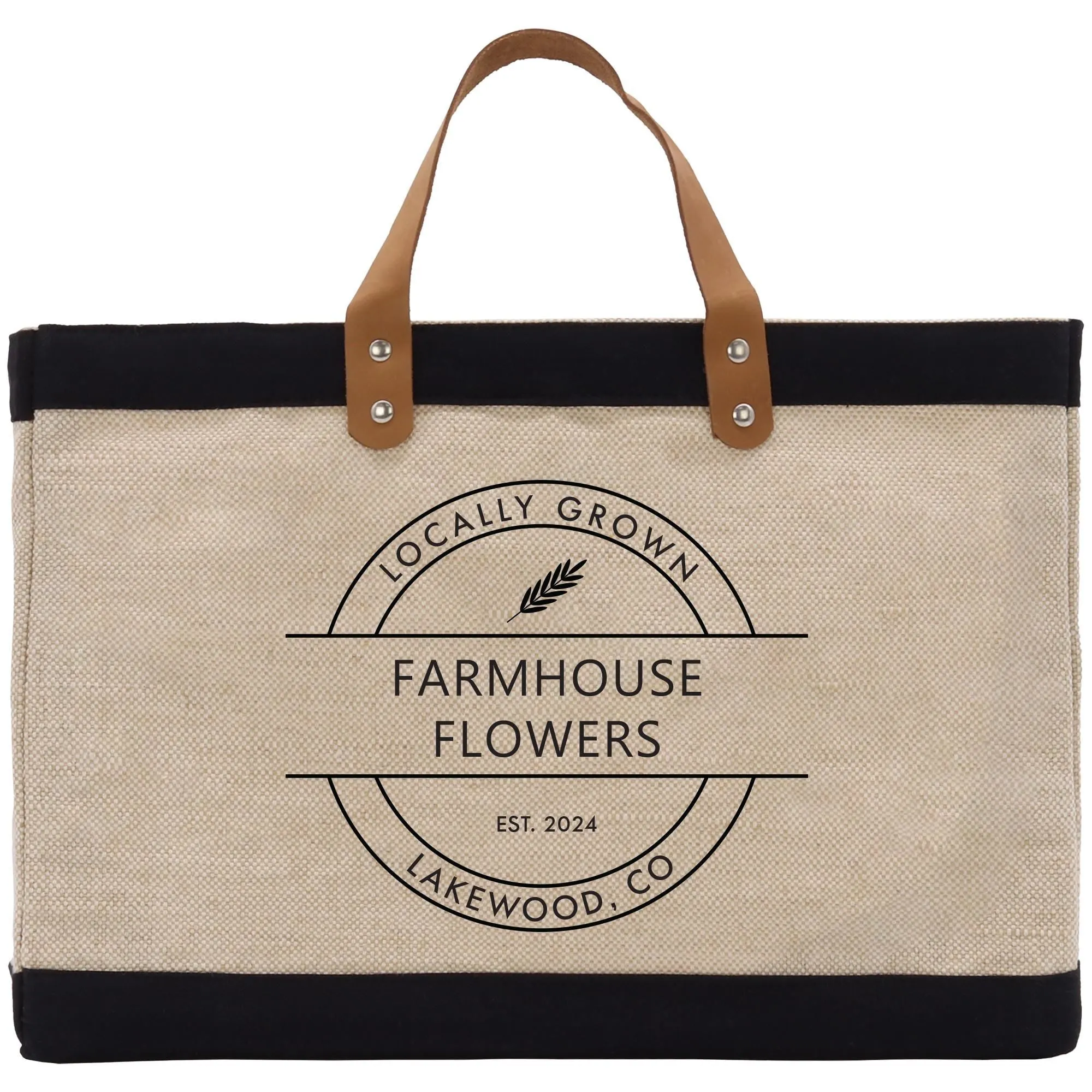 Custom Farmers Market Jute Canvas Tote Funny Farmer Market Bag Quote Jute Bag Shopping Bag Burlap Bag Farmhouse Bag Grocery Bag (FT1003)