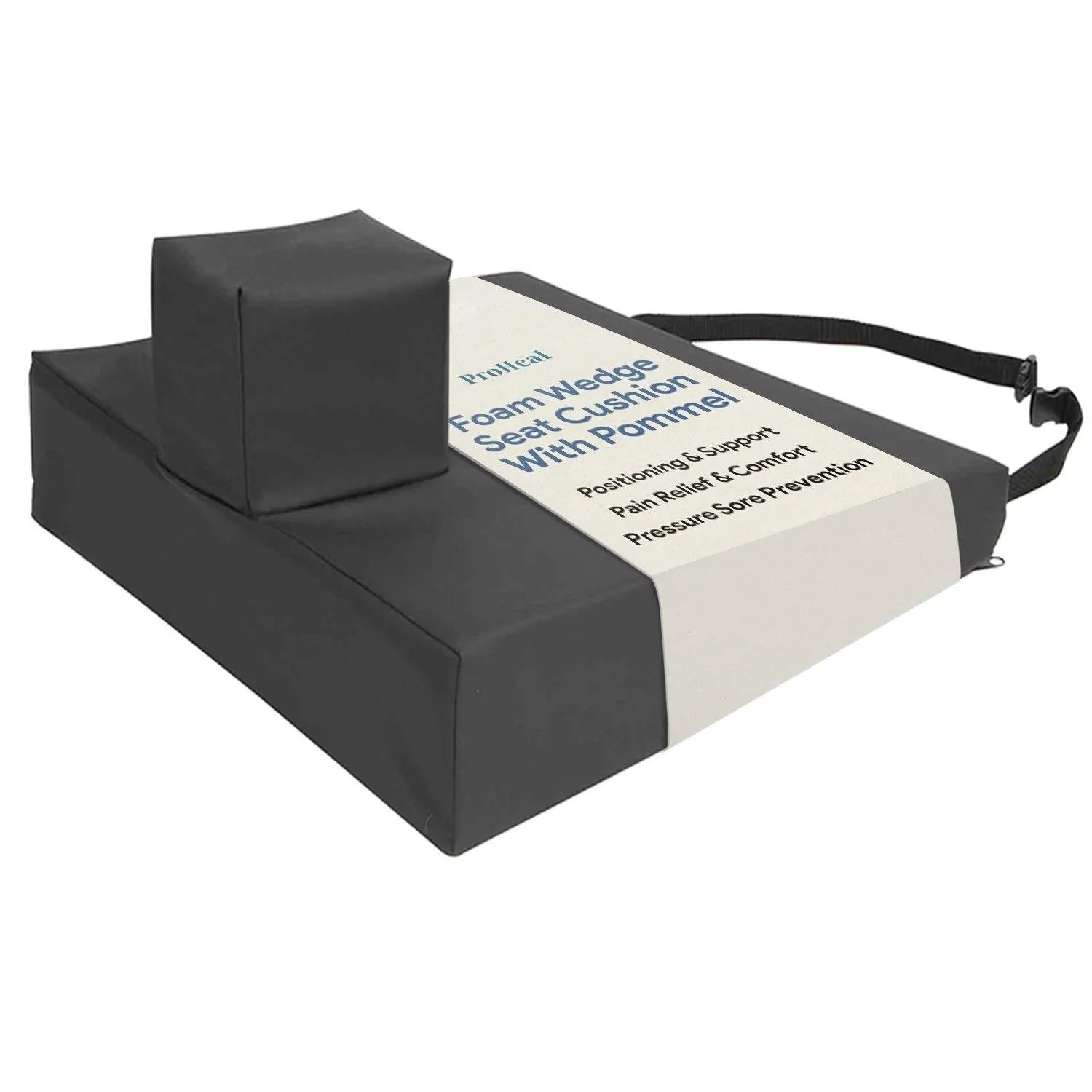 Foam Wedge Wheelchair Cushion with Pommel