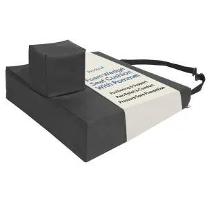 Foam Wedge Wheelchair Cushion with Pommel