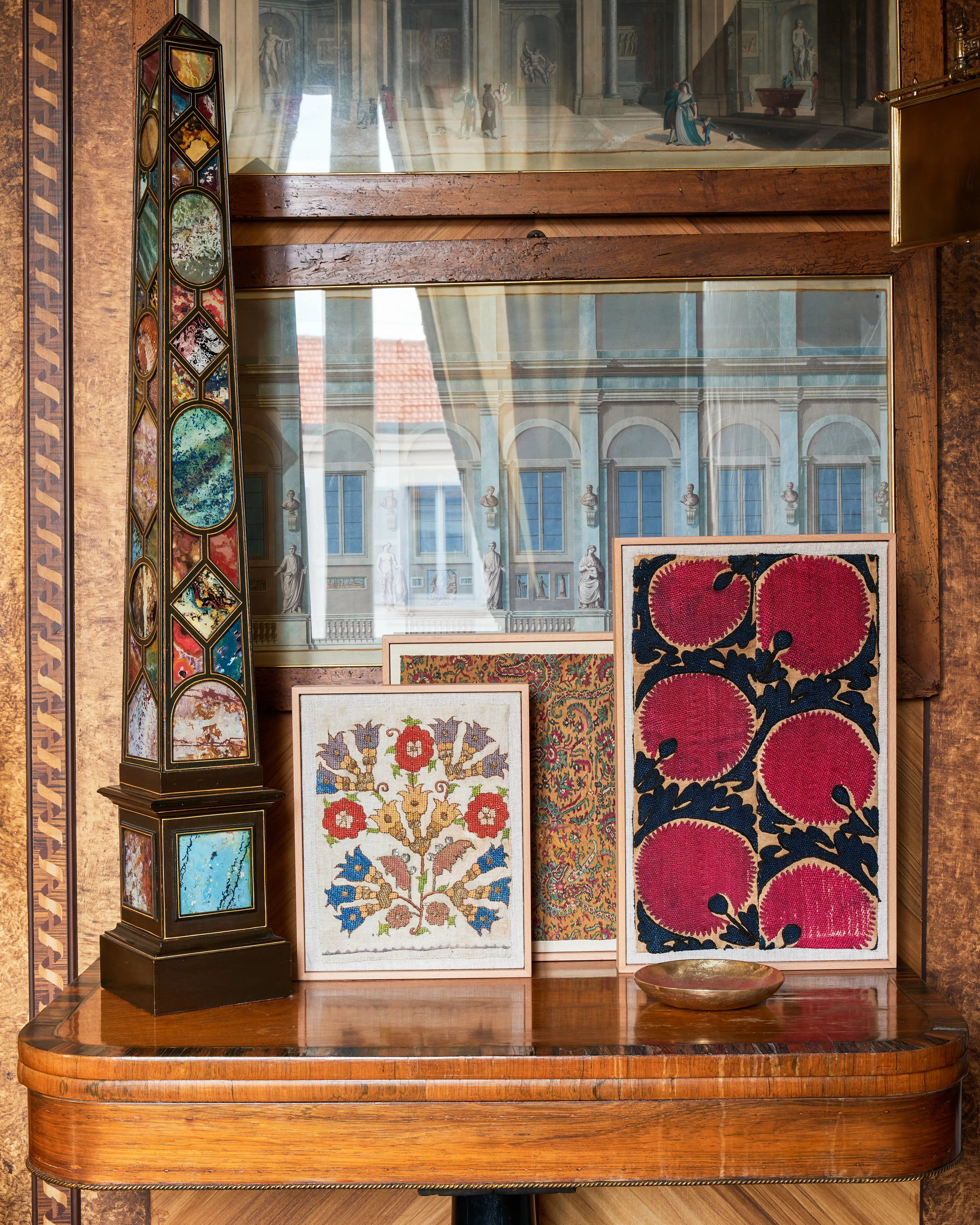 Framed Kashmiri Shawl Fragment