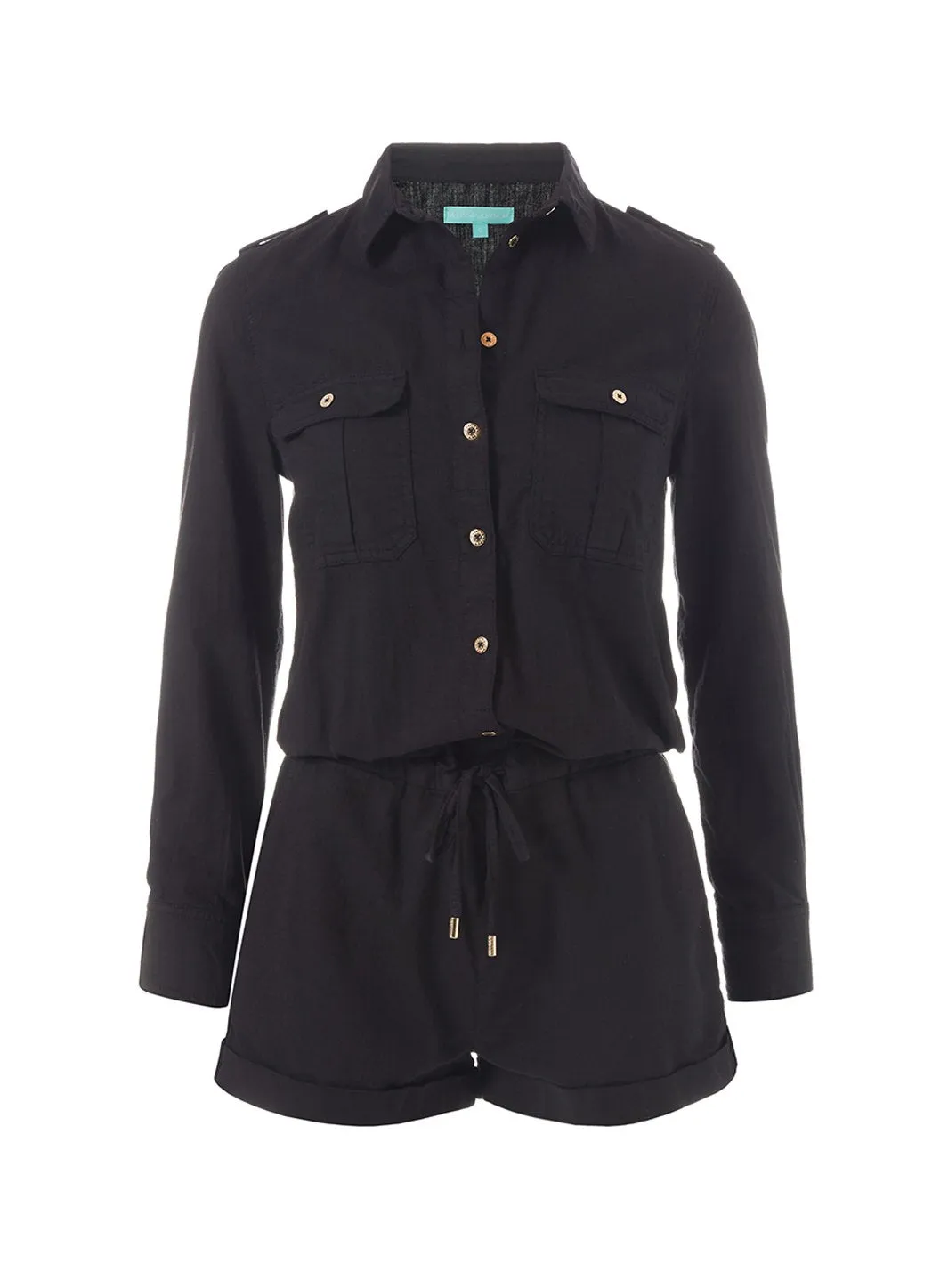 Honour Black Playsuit