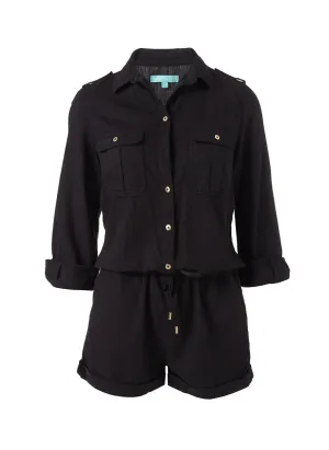Honour Black Playsuit