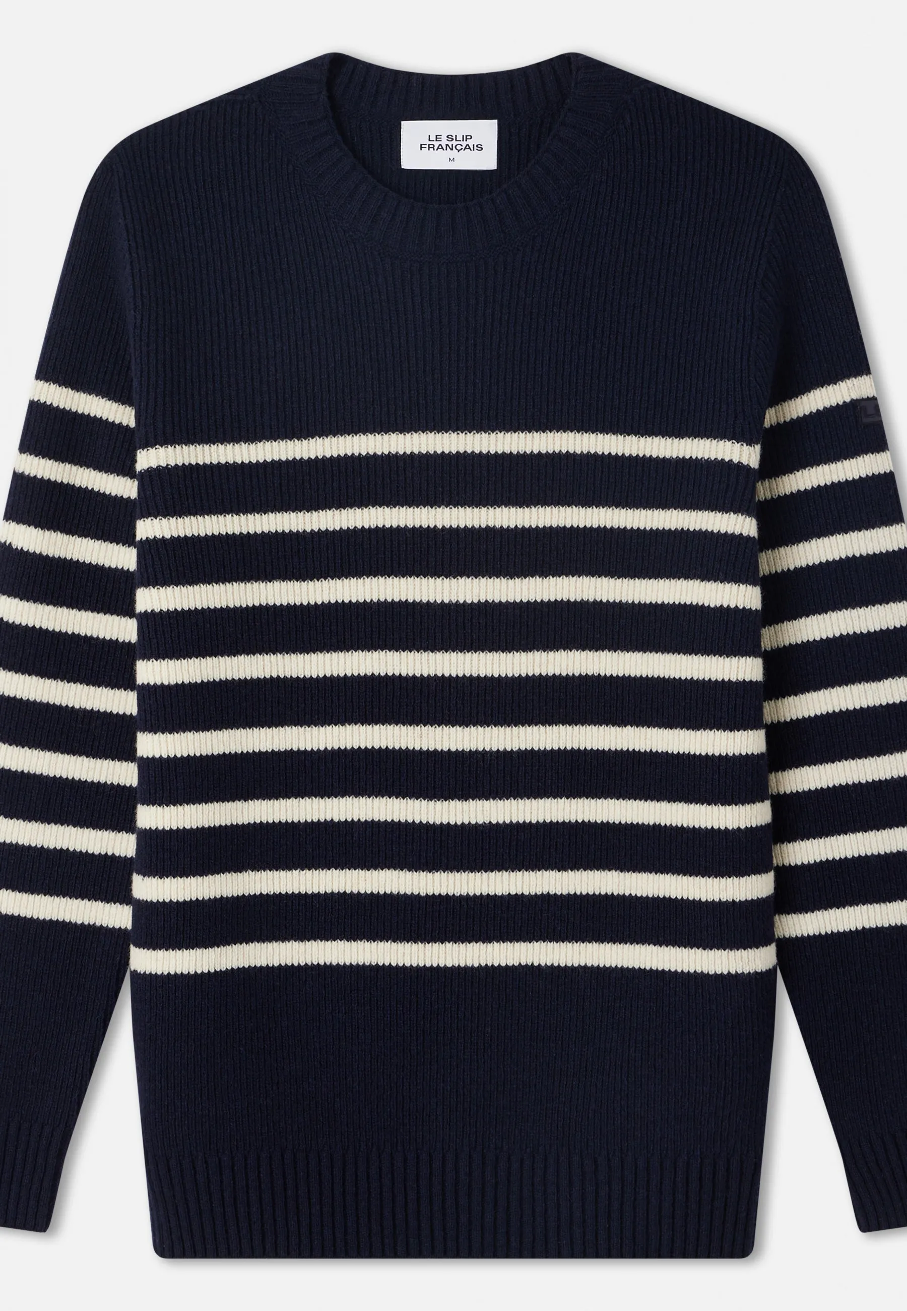 Louis Marinière Marine - Pull Homme En Laine Française