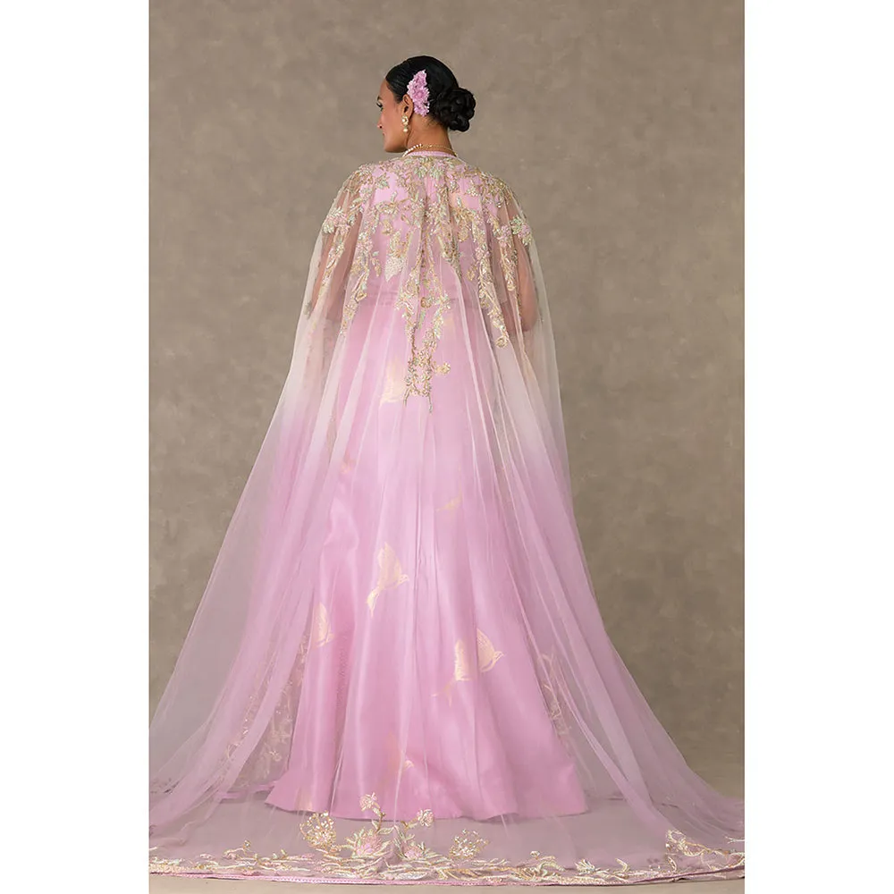 Masaba Barfi Pink Son-Chidiya Gown with Trail (Set of 2)