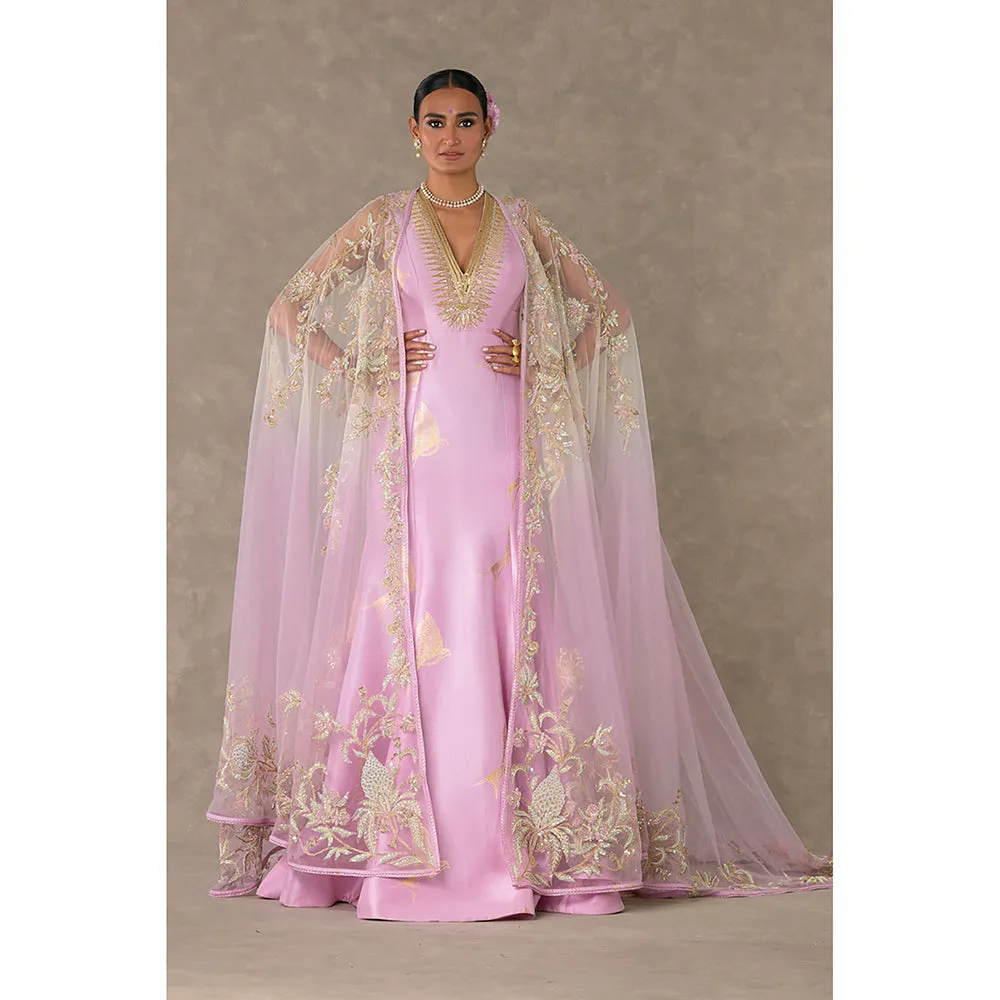 Masaba Barfi Pink Son-Chidiya Gown with Trail (Set of 2)