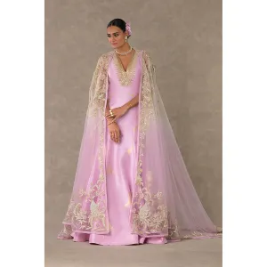 Masaba Barfi Pink Son-Chidiya Gown with Trail (Set of 2)