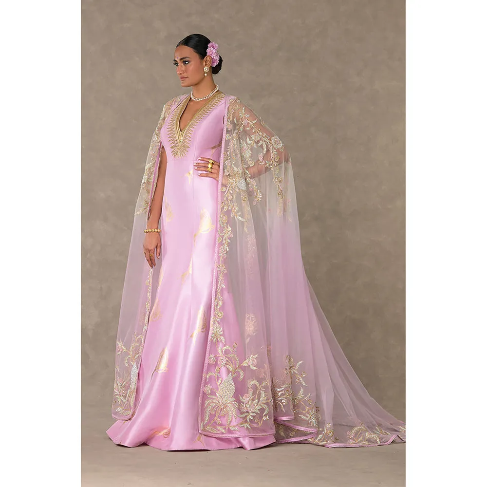 Masaba Barfi Pink Son-Chidiya Gown with Trail (Set of 2)