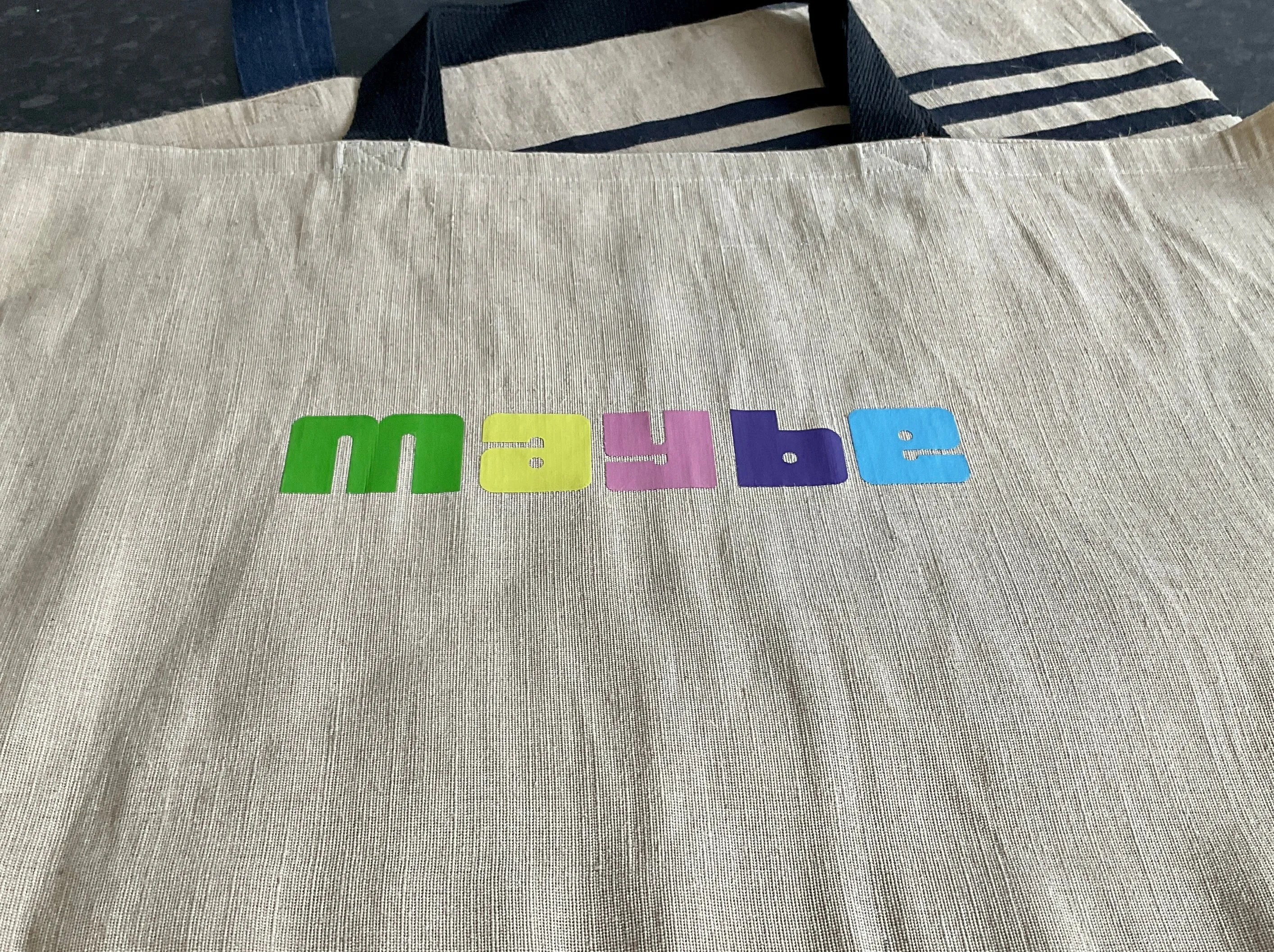 'Maybe' Summer Jumbo Jute Bag