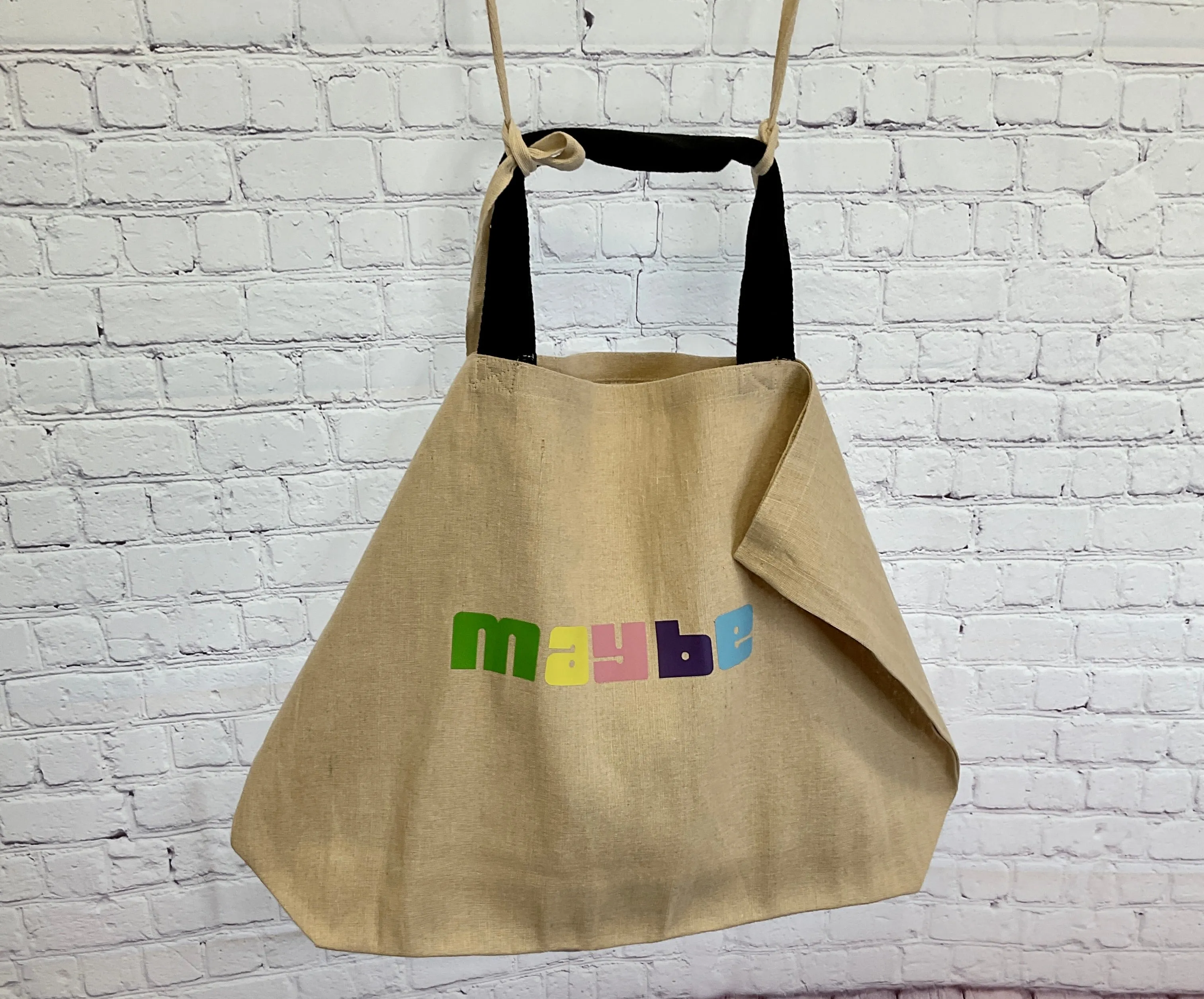 'Maybe' Summer Jumbo Jute Bag