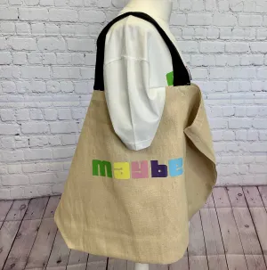 'Maybe' Summer Jumbo Jute Bag