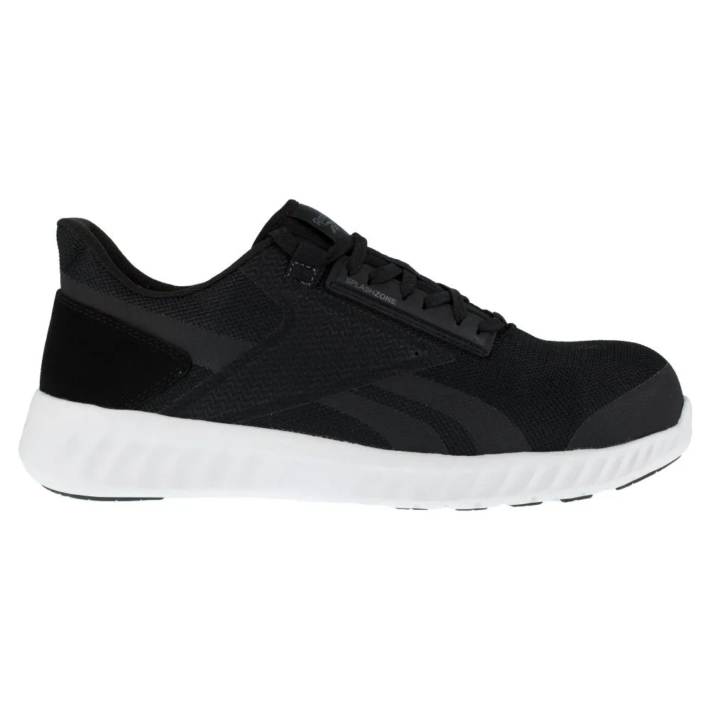 Reebok Sublite Legend Athletic Work Shoe Men's Composite Toe Rb4023 In Black And White