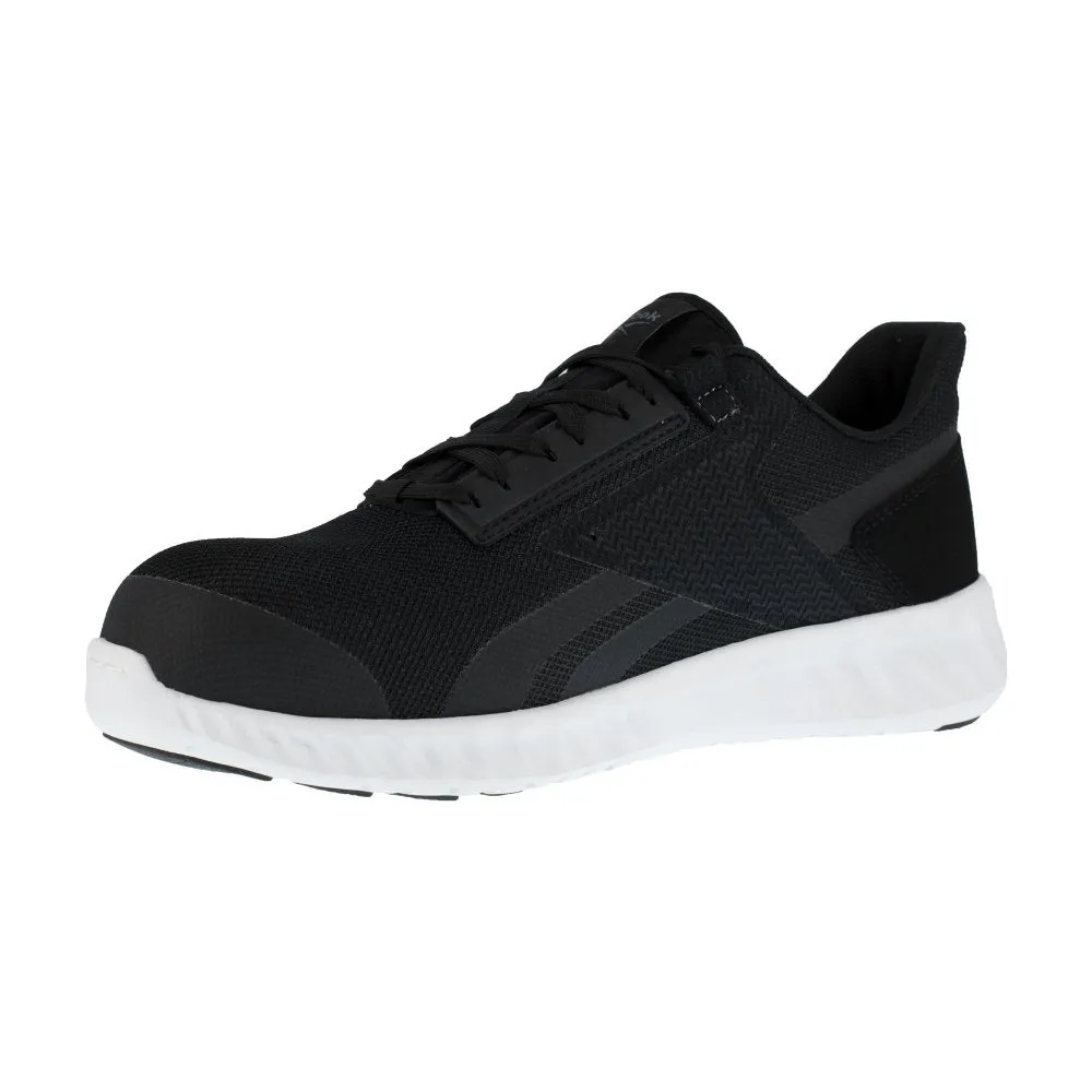 Reebok Sublite Legend Athletic Work Shoe Men's Composite Toe Rb4023 In Black And White