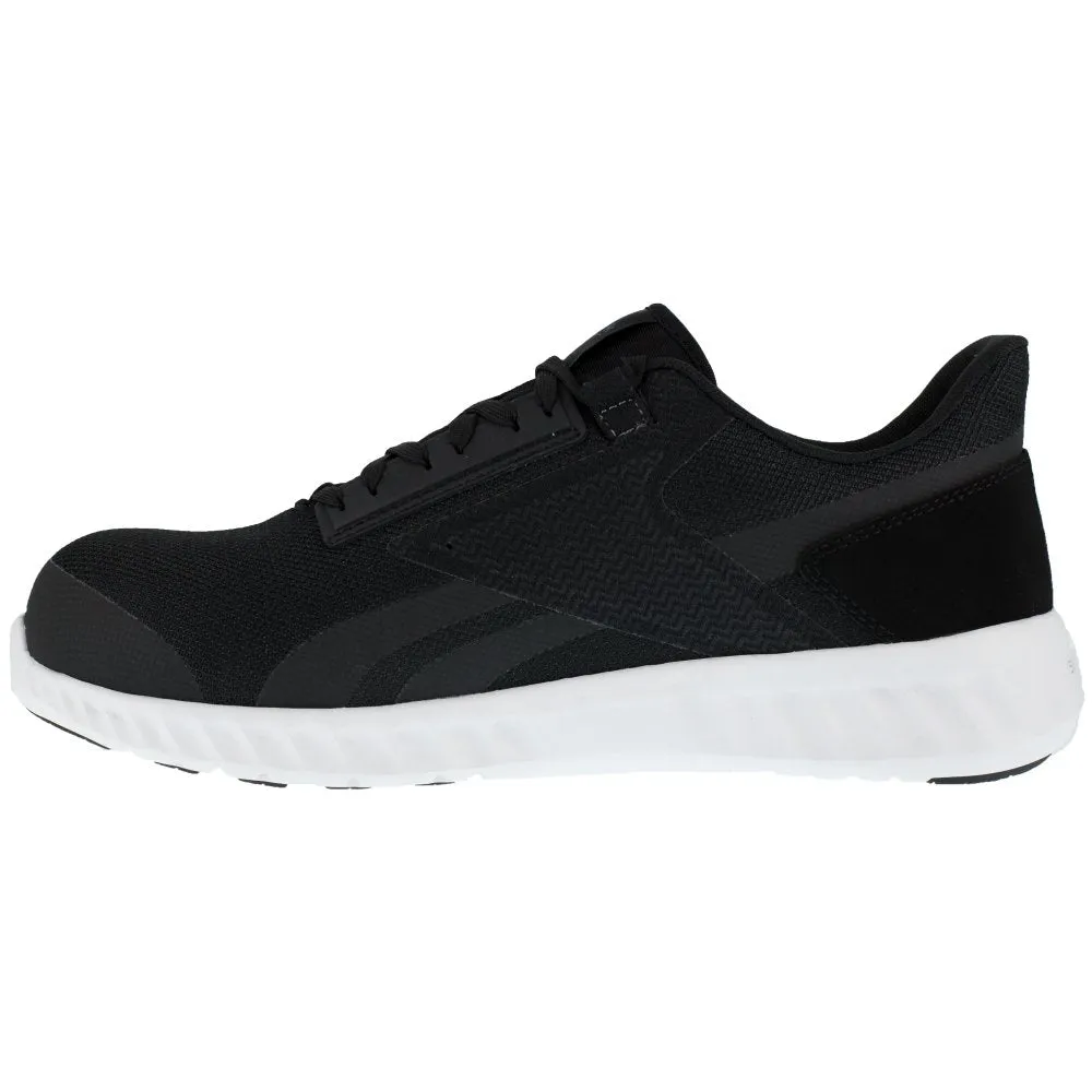Reebok Sublite Legend Athletic Work Shoe Men's Composite Toe Rb4023 In Black And White