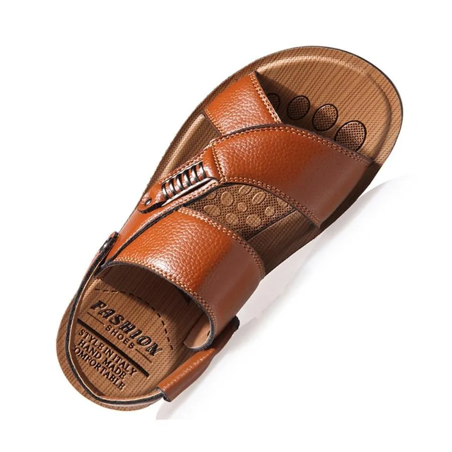 TerraTrek™ -Men's Casual Leather Slides