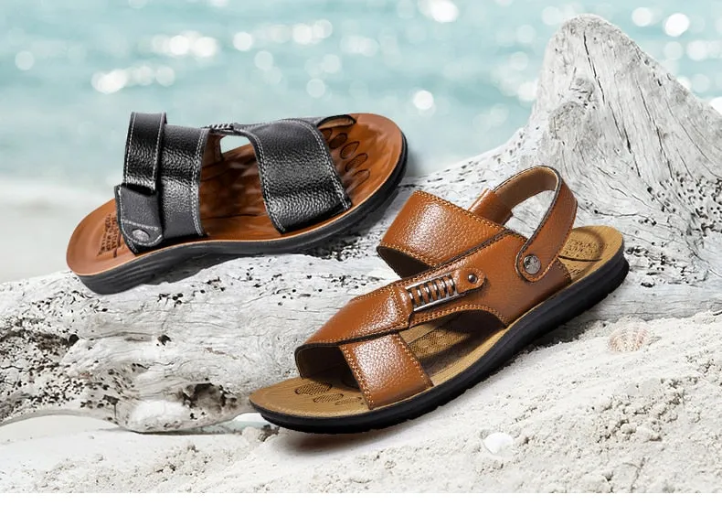 TerraTrek™ -Men's Casual Leather Slides