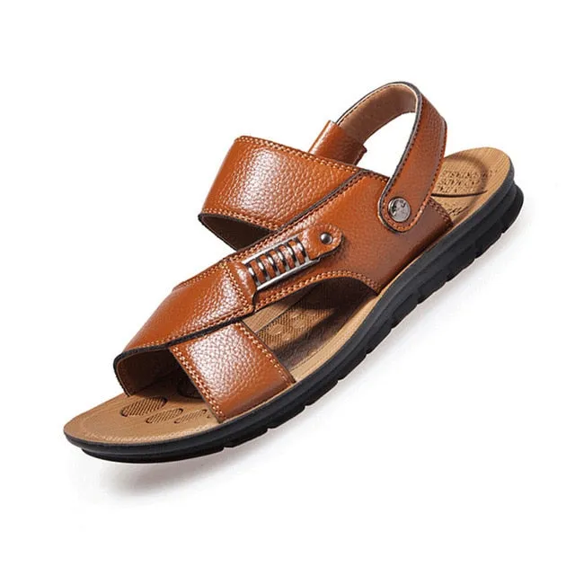 TerraTrek™ -Men's Casual Leather Slides