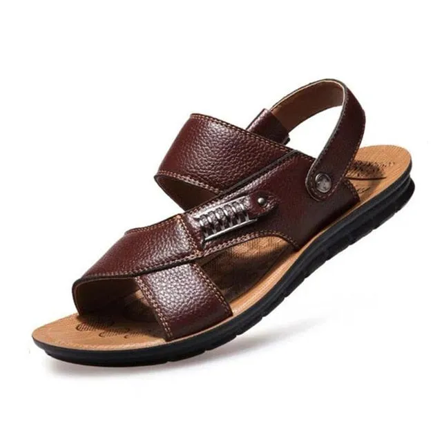 TerraTrek™ -Men's Casual Leather Slides