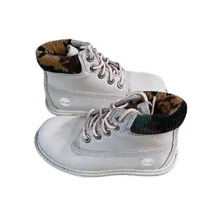 Timberland Premium 6 In Waterproof Boot Gray Nubuck Size 7.5 Toddler