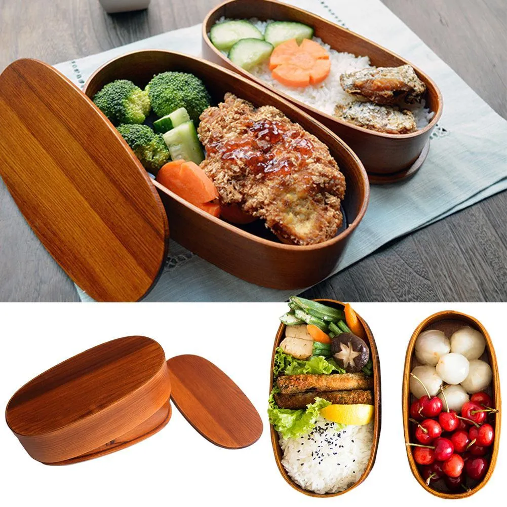 Traditional Japanese Wooden Bento Box
