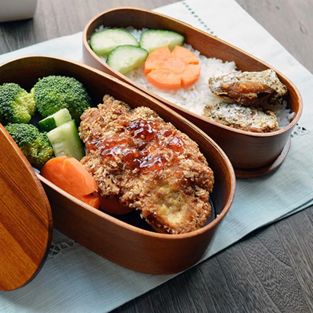 Traditional Japanese Wooden Bento Box