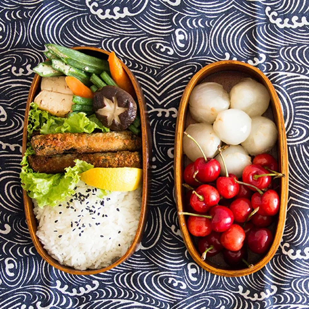 Traditional Japanese Wooden Bento Box