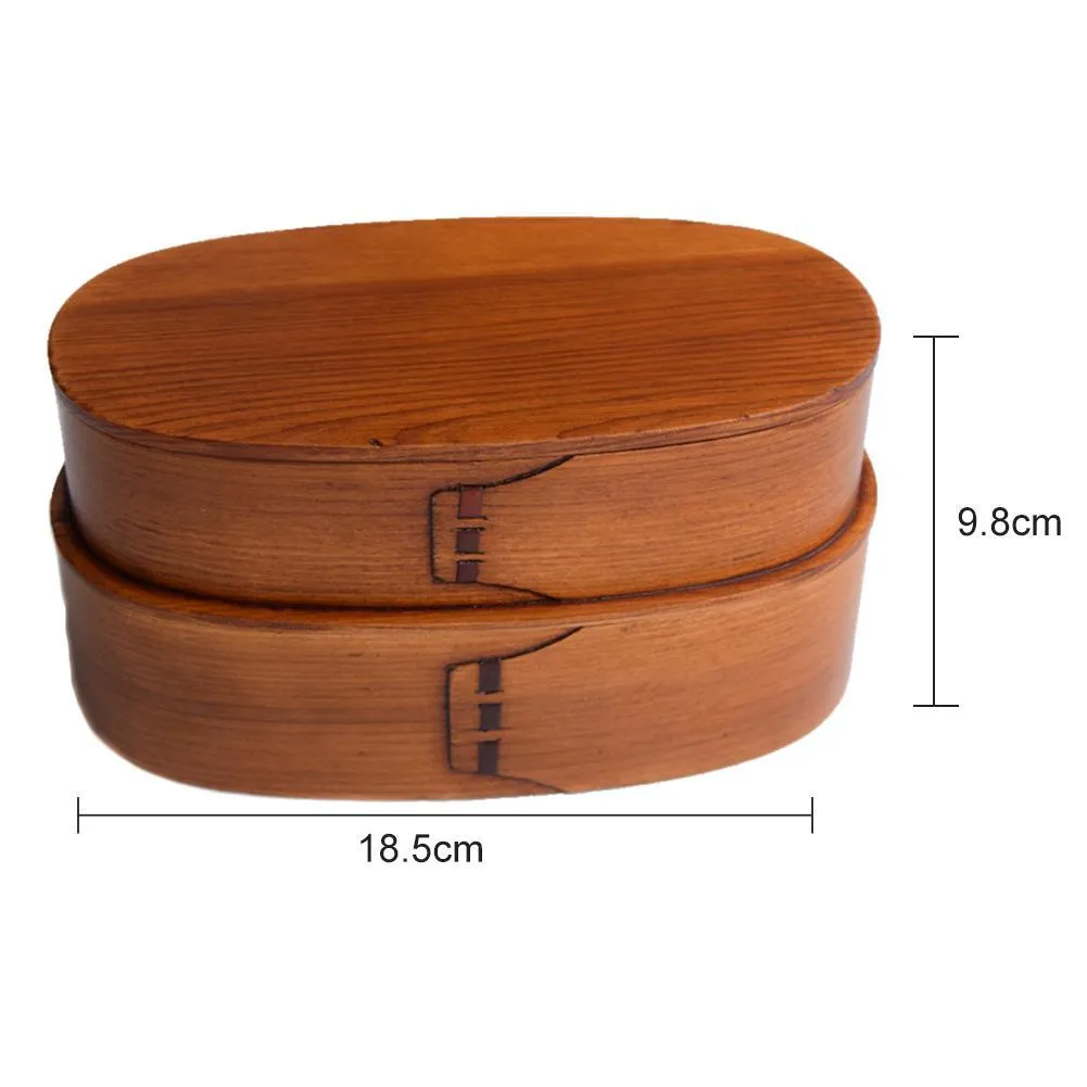 Traditional Japanese Wooden Bento Box